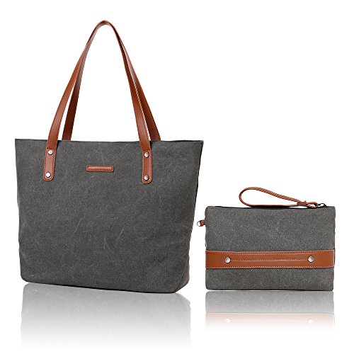 Hovast Bolso de lona Bolso bandolera, Bolso de lona Bolso bandolera portátil Lona de gran capacidad Bolso de una mujer Bolsos vintage