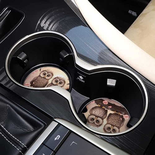 Coasters para portavasos carro diseño búhos 2 pack miniatura 7