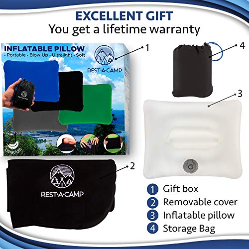 Inflatable Camping Travel Pillow Ultralight Best Compact Backpacking