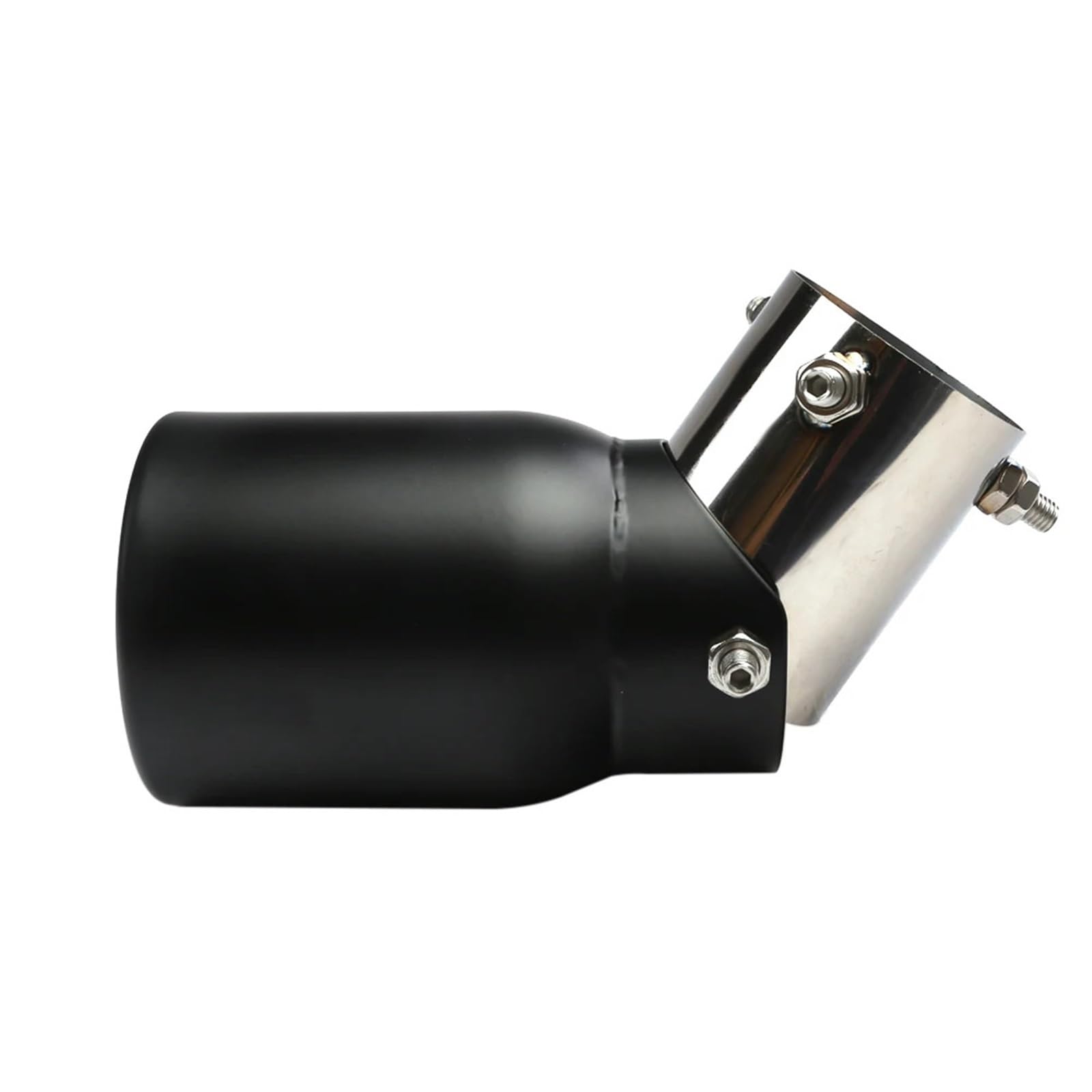 Końcówka rury wydechowej ze stali nierdzewnej 63mm/3.5 "89mm regulowany uniwersalny pasujący do samochodu SUV pojedyncza rura walcowana Tłumik do auta(Black)
