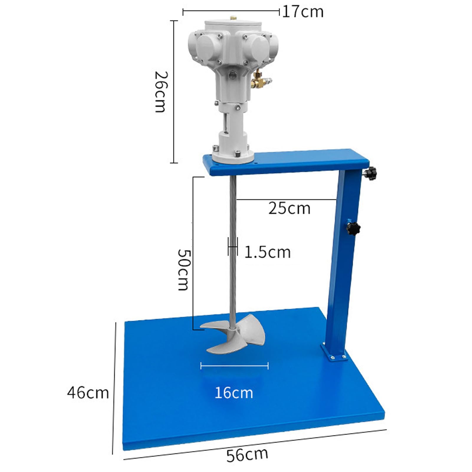 Mezclador NeumáTico De Pintura 100 GAL - Agitador Profesional con Soporte De Clip Y ElevacióN Manual | para Cubetas Y Barriles | Calidad Industrial