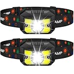 2 Pack Head Torch Rechargeable, Super Bright Headlamp Headlight with 8 Light Modes,Waterproof,Long Battery Life LED Lightweight Camping Essentials for Camping,Outdoors,Emergency,Running,Hiking