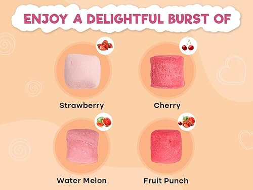 Miniatura 9 de Bolas de Caramelo de Fruta Liofilizada Mini Todas Rojas l Mezcla de Caramelos Duros 5oz de Regalo en Bolsa Fresa, Ponche de Frutas, Sandía,
