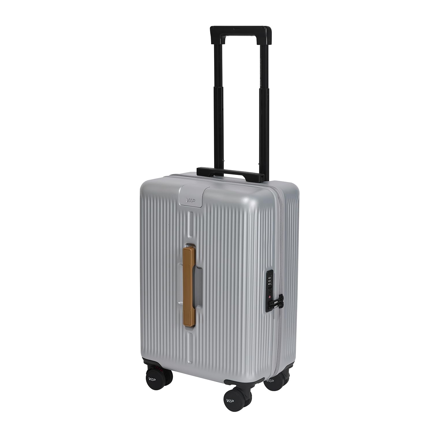 vip Pod NXT Cabin Trolley Bag 55.5cm | Small | Hard Luggage | Smooth 8-Wheel Suitcase for Travel | Flushed TSA Lock with Anti Theft Zipper | Cup & Mobile Holder |3 Year International Warranty (Silver)-picture-10