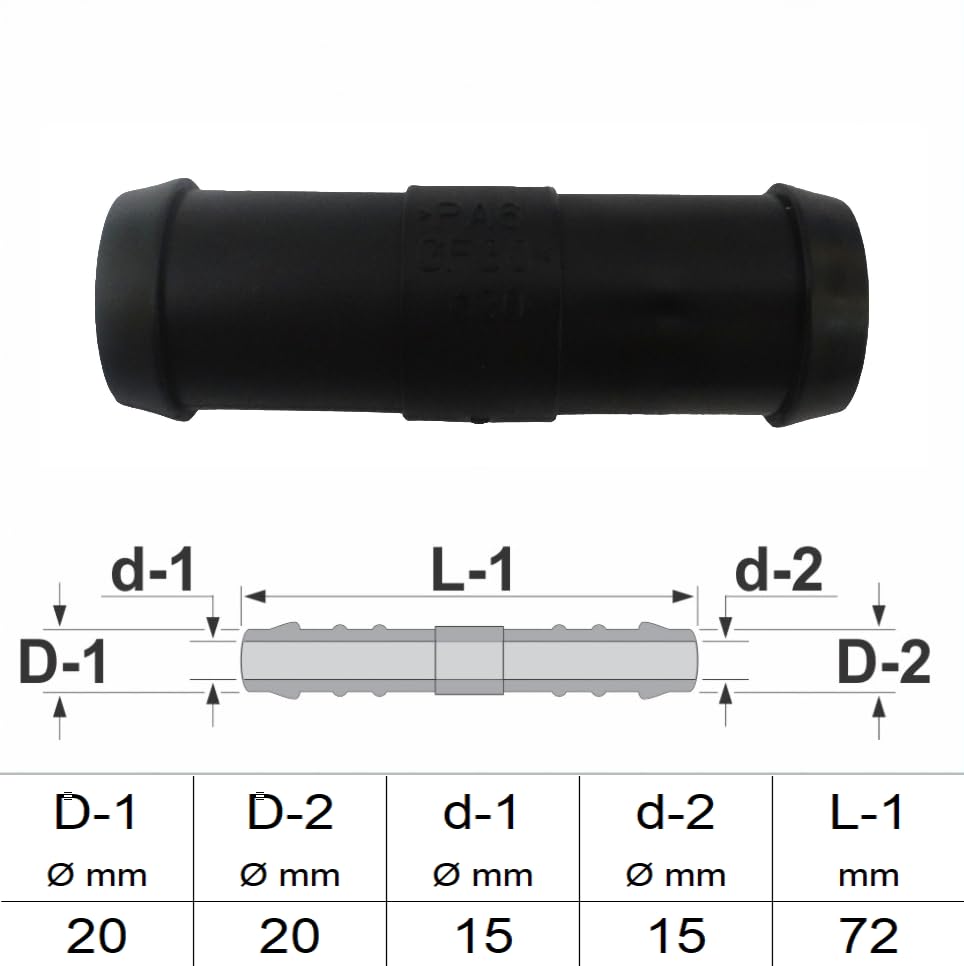 1 2 3 5 Oder 10 Stück Schlauchverbinder 20 Mm 20