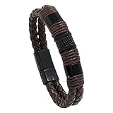 Cadeaux de bracelet pour homme: Ce bracelet en cuir tressé pour homme est livré dans un élégant coffret à bijoux. Il est idéal pour toutes les occasions : cadeau anniversaire homme, bracelet couple, bracelet homme personnalisé, cadeau fete des peres, Bracelet en Cuir tressé pour Hommes pour père, mari, fils, petit ami, etc. Ce bracelet homme corde lui fera sentir aimé et apprécié.
