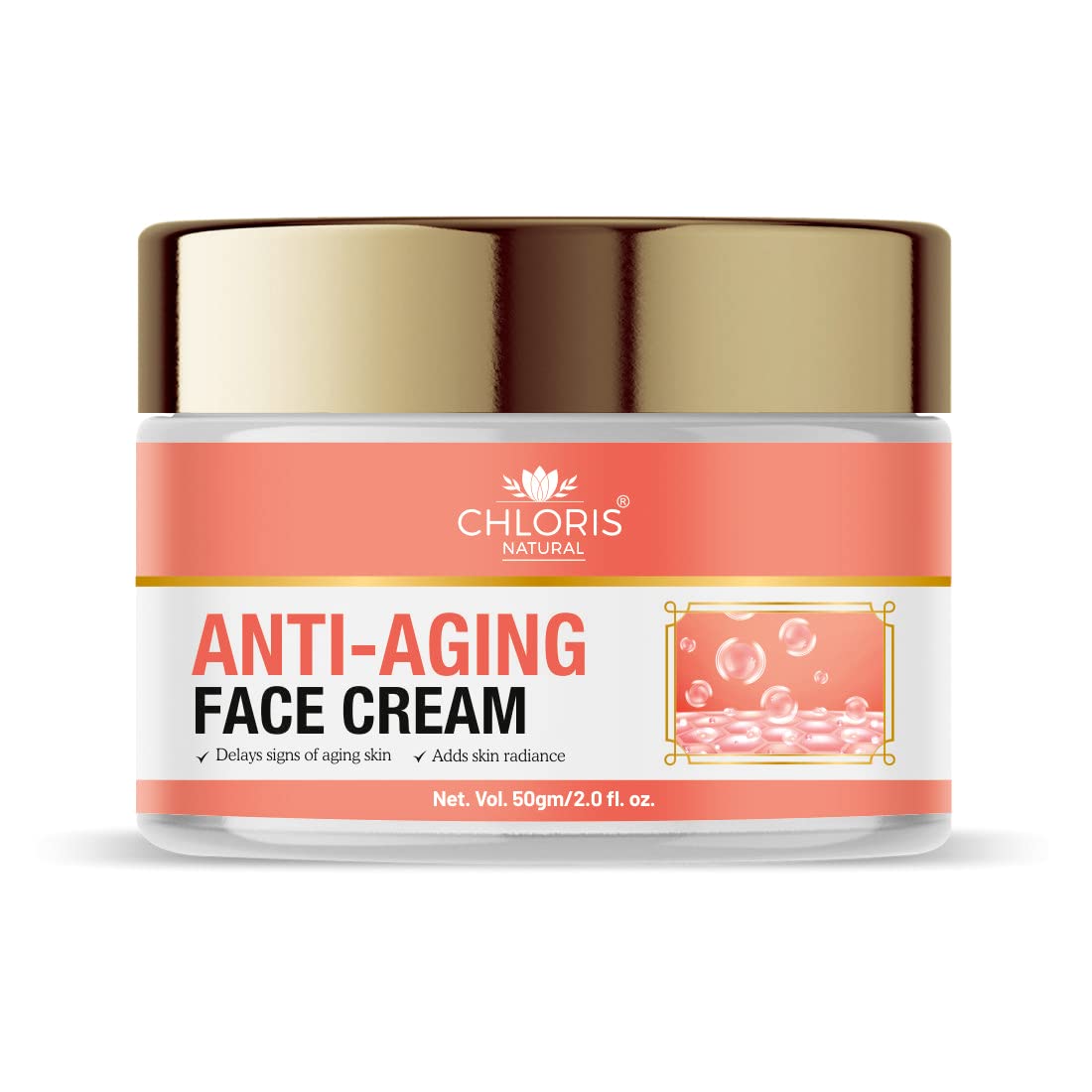 CHLORIS NATURAL Anti Aging Cream For Women For Collagen Boost And Deep Moisturizer For Face | Naturally Skin Firming Face Cream 50 gm Pack of 1