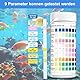 STFYUG 9 In 1 Aquarium Teststreifen, 100 Teststreifen Aquarium Test-Sets, Aquarium Wassertest, für Aquarien Aquarium Zubehör Zur Messung Von Ph Wasserhärte Chlor Nitrit Im Aquarium Fischbecken