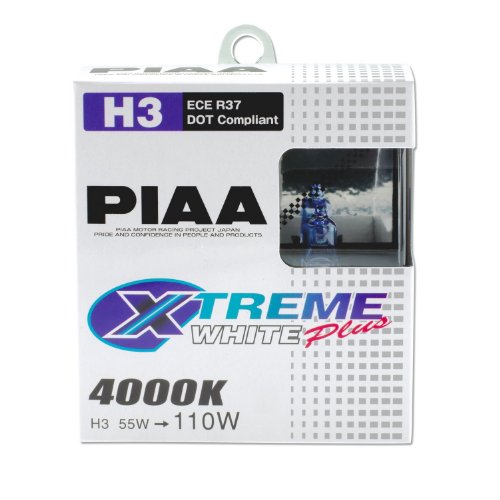 Piaa 15223 H3 Xtreme White Plus High Performance Halogen Bulb, (Pack of 2)