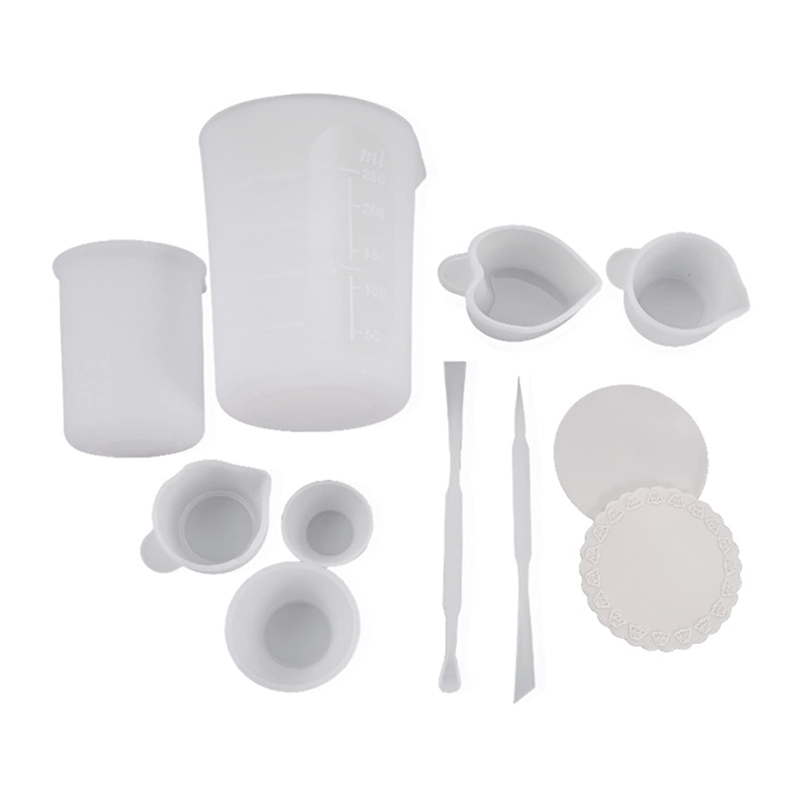 Kit antiadherente de silicona para resina epoxi con tazas medidoras de fácil limpieza
