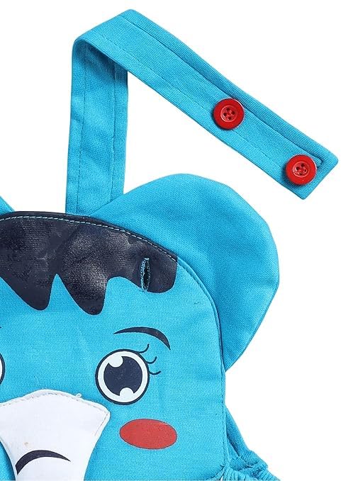 Image of Mommy Club Baby Boy's & Baby Girl's Jumbo The Elephant Dungaree For 0-6Months Baby || Dress Clothes For Baby Boy And Baby Girl (Red, 0-9 Months)
