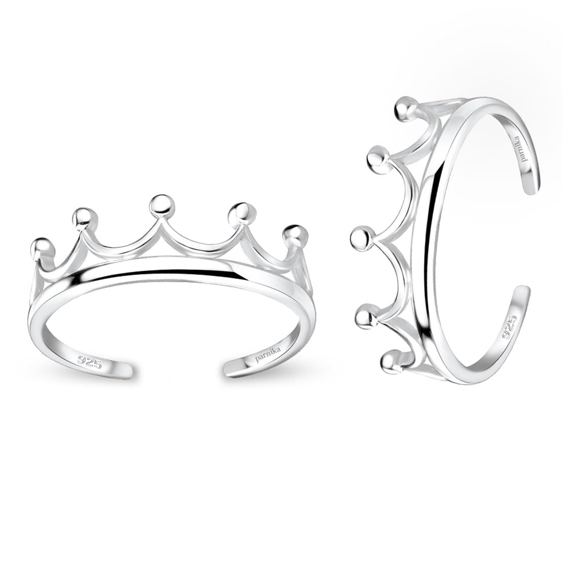 Parnika Exquisite Crown Design Silver Toe Rings in Pure 92.5 Sterling Silver for Women | Chandi Bichiya | With Certificate of Authenticity | Metti | (Plain) (B0C7L6X55N) Amazon Price History, Amazon Price Tracker