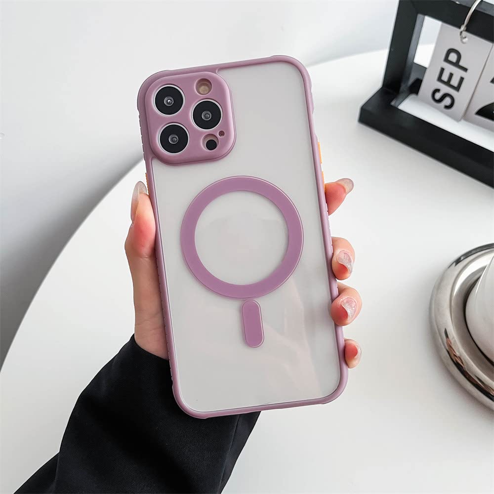 Coque rigide en acrylique pour iPhone 14 avec charge sans fil
