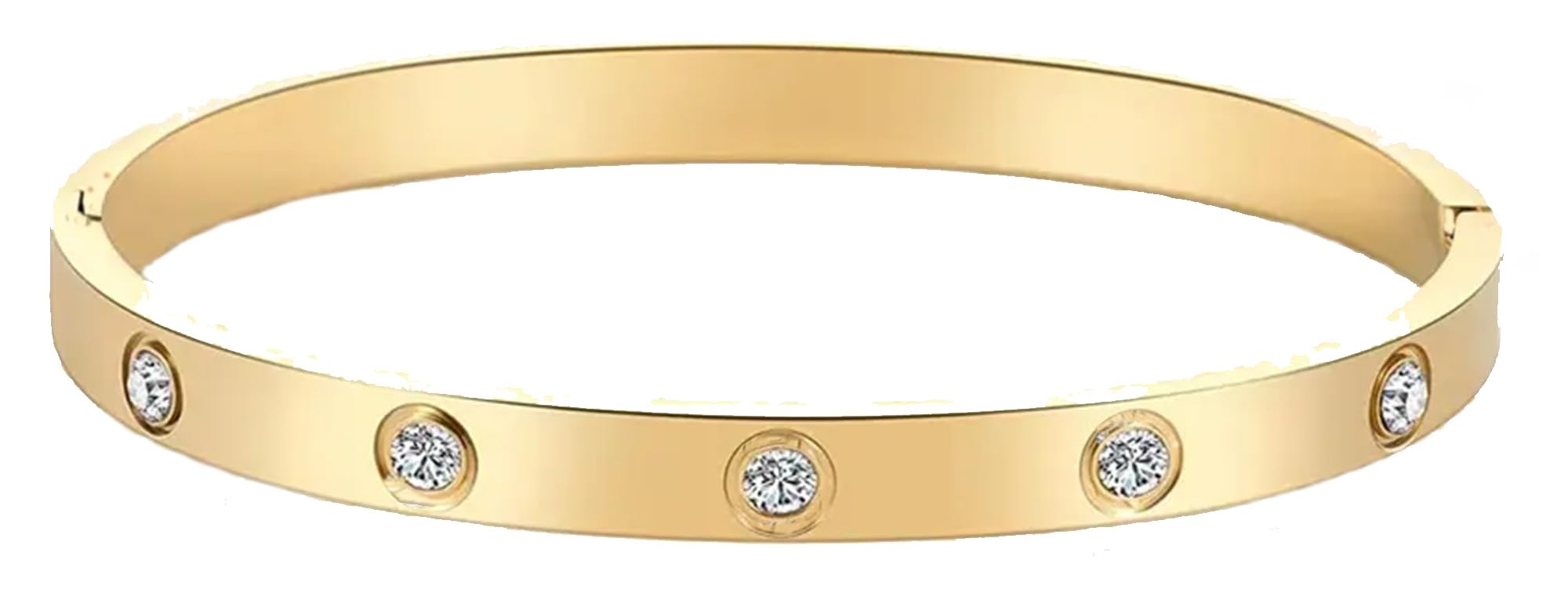 VPKJewelry Stainless Steel for Ladies Men Bracelet Bangle Yellow 18k Gold Plated Diamonique CZ stone crystal, 6.30, Stainless Steel, cinnabar (B07RR3PKF6) Amazon Price History, Amazon Price Tracker