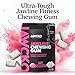 JAWCO Ultra-tough Jawline Chewing Gum | Get a Stronger, Squarer Jawline | Jaw Training Hard Gum | Chisel, Sculpt, Tone your Jaw | 15X Hardness | Facial Fitness Mewing Gum | Buff Bubblegum (1-Pack)