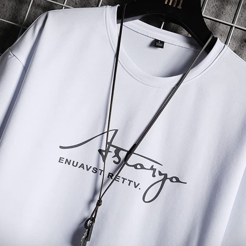 Ensemble t-shirt et short d'été blanc L contre la chaleur - 3