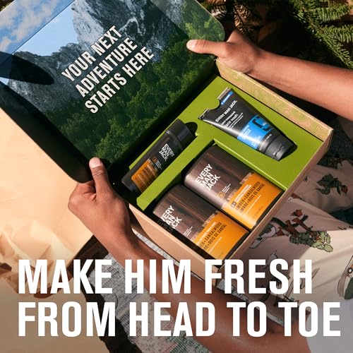 every man jack mens amber  sandalwood bath and body gift set - clean ingredients amp sandalwood amber and vetiver scent - round out his routine with body wash 2-in-1 shampoo deodorant amp face wash