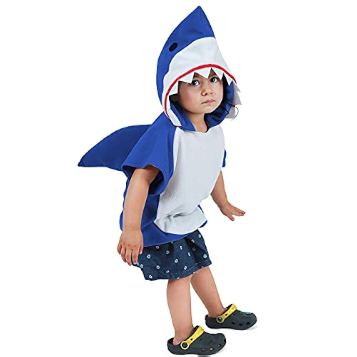 EraSpooky Shark Short Hoodie for Kids Boys Toddler Shark Costume Halloween Animal Outfit Short Sleeve