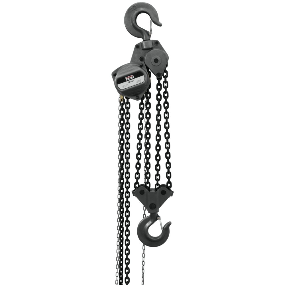 JET 1-Ton Hand Chain Hoist - 10' Lift -10