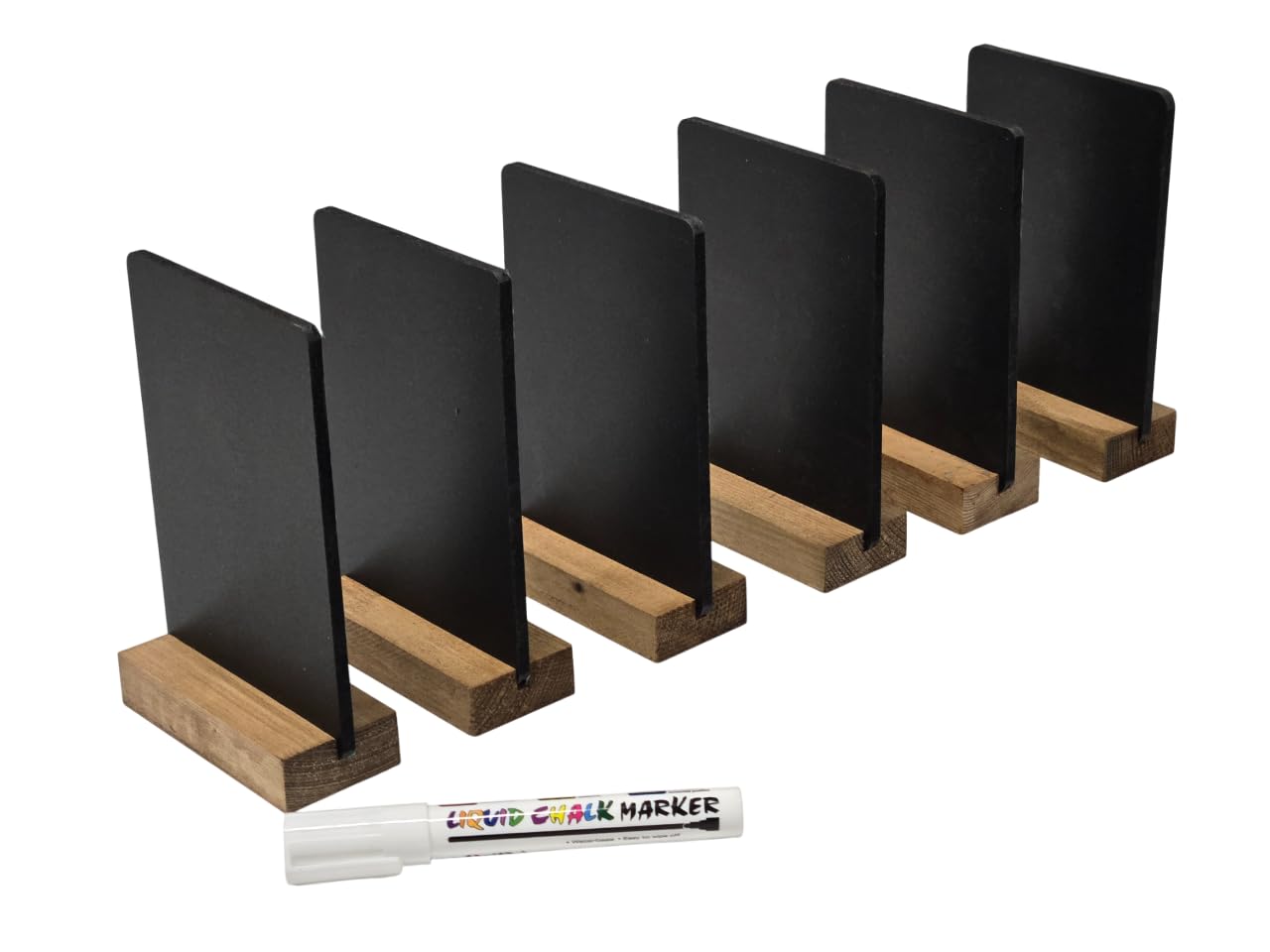 A6 X 12 Yes Twelve!! Chalkboard Blackboard Pub -Table Top - Plus A Free Liquid Chalk Pen