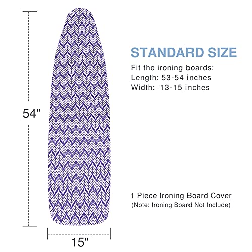 Vividpaw Ironing Board Cover And Pad With Thick Padding Elastic Edge, Resist Scorching And Staining, Heavy Duty Iron Board Covers (Purple, 15" X 54") #TOP3