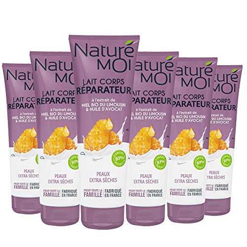 Lait corps réparateur Naturé Moi au miel bio du Limousin pour peaux extra sèches - Lot de 6 x 250ml