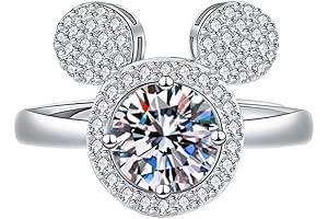 Halo CZ Mouse Statement Ring: A Touch of Disney Magic