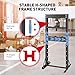 GarveeTech 20 T Heavy Duty Hydraulic Shop Press, Adjustable H Frame Hydraulic Shop Floor Press with Movable Plates, Overload Protection & Rust Resistant for Auto Repair, Black