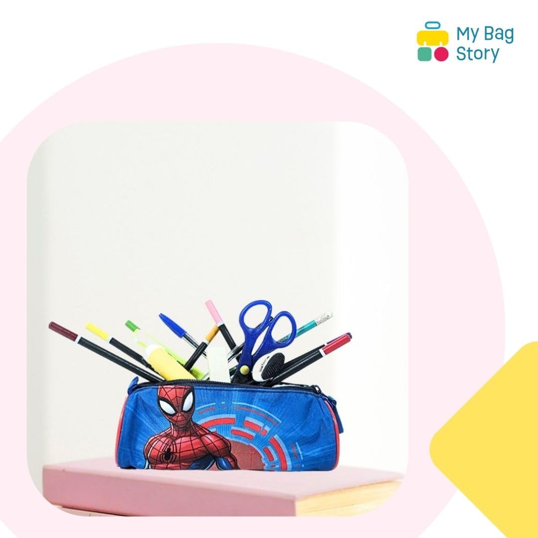 mybagstory, Pencil Case, Spiderman, Blue, Child, School, Primary, Kindergarten, Daycare, Boys Pencil Case, Size 21 cm, Blue - Image 4