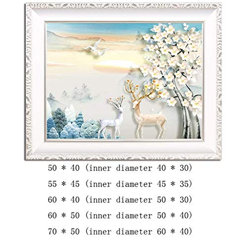 Peinture décorative boîte de compteur 60x50cm avec statues d'élan B - 3