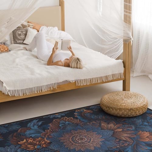 Tapis en vinyle 150x225 cm rectangle deco maison entretien facile