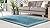 Unique Loom Outdoor Border Collection Area Rug - Soft Border (8'x 11' 4" Rectangle, Teal/ Ivory)