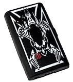  MTA – Carcasa de silicona de calavera negro para Sony Ericsson X10 Mini Pro + Película de protección de pantalla