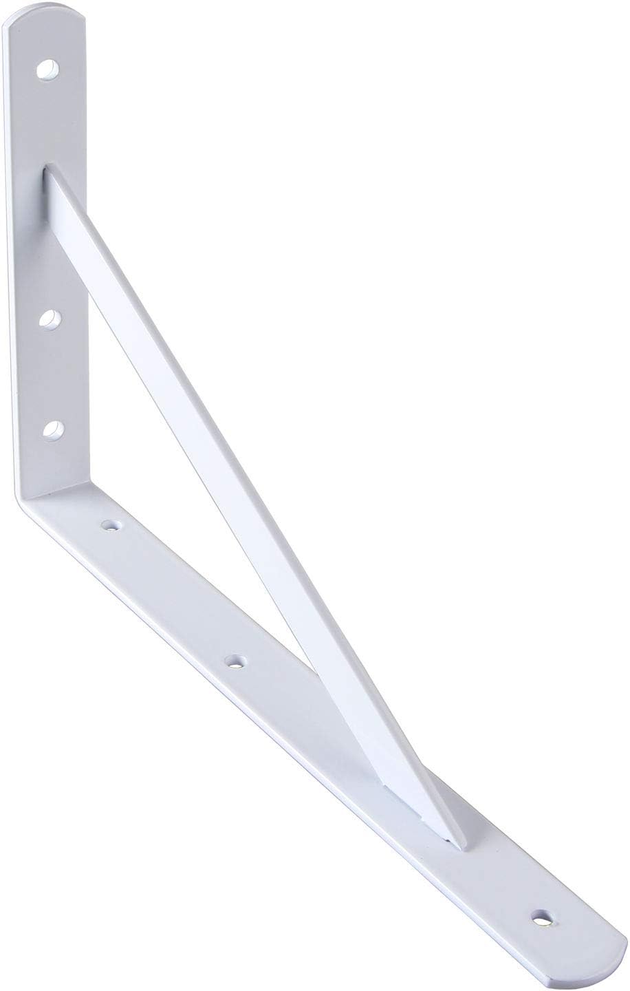 PRIOstahl Regalträger 2 Stück - 270x395mm, Schwerlastträger Silber, Für Wandregale