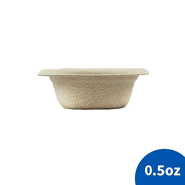 Foto 2 de 8 de Pangea Pequeñas Tazas biodegradables para Alimentos y Agua, 100 Unidades, Color marrón (SPC-100)