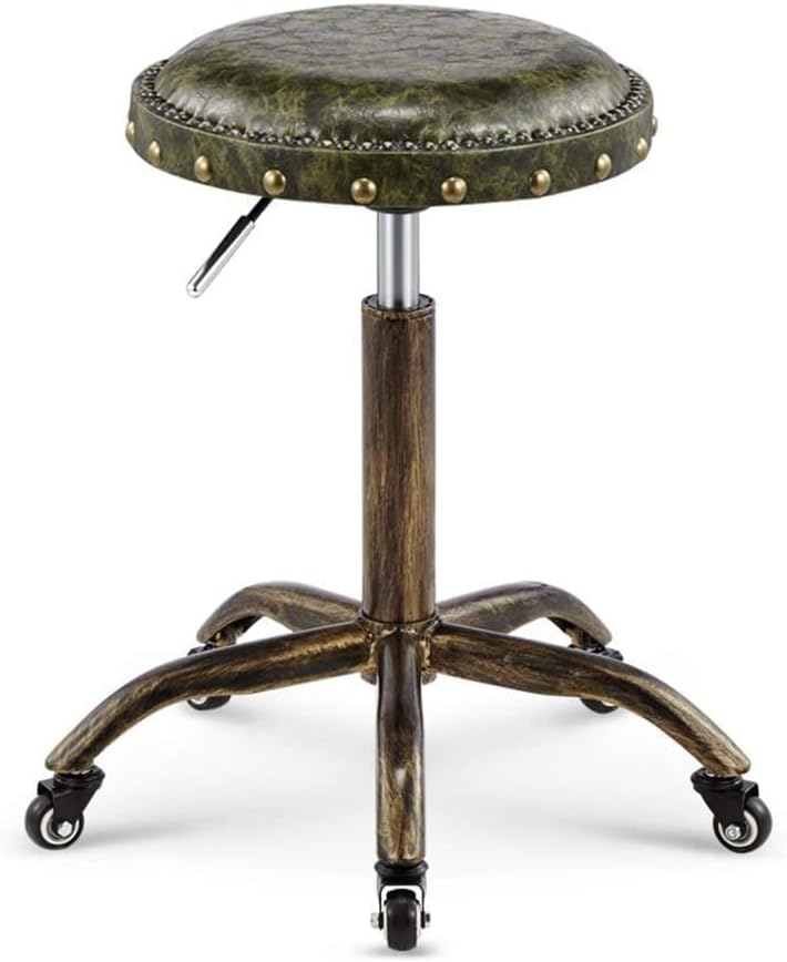 Stool with Wheels Rolling Stools with Wheels Rolling Heavy Duty Hydraulic for Shop Guitar Lab Tattoo Workbench Medical Adjustable Swivel Stool Chair (#1)