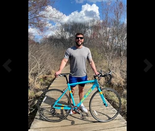 Hiland Road Bike 700C Racing Bike Aluminum City Commuter Bicycle With 21 Speeds Cyan 49Cm #TOP1