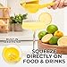 Zulay Kitchen Metal Lemon Squeezer - Handheld Lemon Juicer Squeezer - Easy to Use Citrus Juicer - Manual Press for Extracting the Most Juice Possible - Extracts Every Last Drop