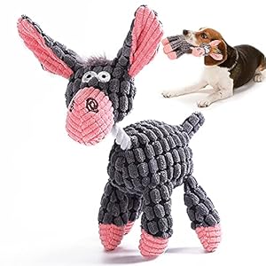 Donkey Soft Dog Toy for Small and Medium Dogs, Squeaky Dog Toy, Plush Puppy Toy