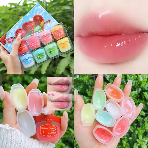 Moisturizing Lip Balm Set, 8lip Balm Sets, Lip Balm Set, For Day And Night Lip Care, Repair Dry And Peeling Lips-Reduce lip Lines And Wrinkles - Image 7