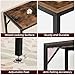 MAHANCRIS Console Table, Narrow Sofa Table, 43.3” Entrance Table with Power Station, Behind Couch Table, Simple Style, for Living Room, Hallway, Entryway, Foyer, Rustic Brown and Black CTHR112E01