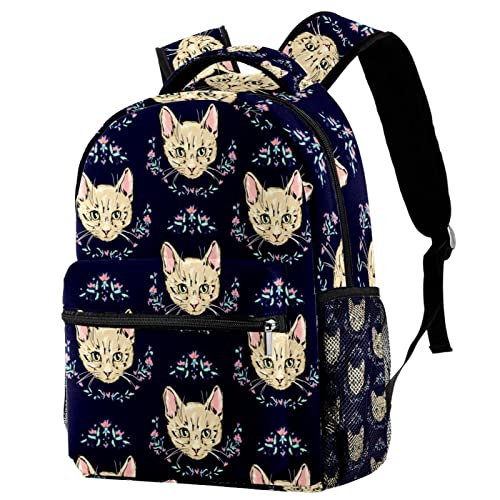 Sac à dos de voyage rétro baseball bleu équipé d'un porte-bouteille pratique