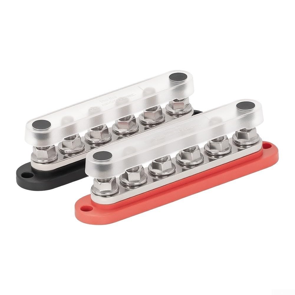 Bloc de distribution d'alimentation 300 A 180 mm pour courant élevé (rouge