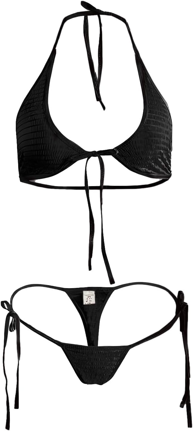 EASYLONGJEE Thong Bikini Sets for Women Micro Bikini Extreme South