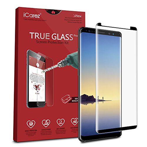 iCarez Tempered Glass Screen Protector for Galaxy Note 8, 1-Pack Full Coverage