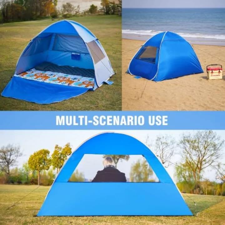 Carpa Solar Instantánea para Playa 3-4 Personas Azul miniatura 4