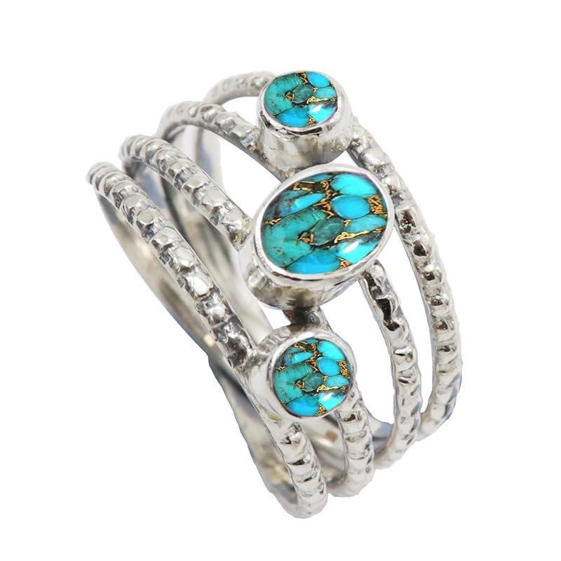 Bague turquoise bleue en argent 925 pour sublimer votre style au quotidien