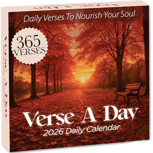 2026 Verse A Day Bible Calendar | 365 Christian Verses from the NIV Bible to Inspire Your Daily Devotional Positive Motivational & Inspirational Daily Verses for Men & Women to Inspire Your Walk With God