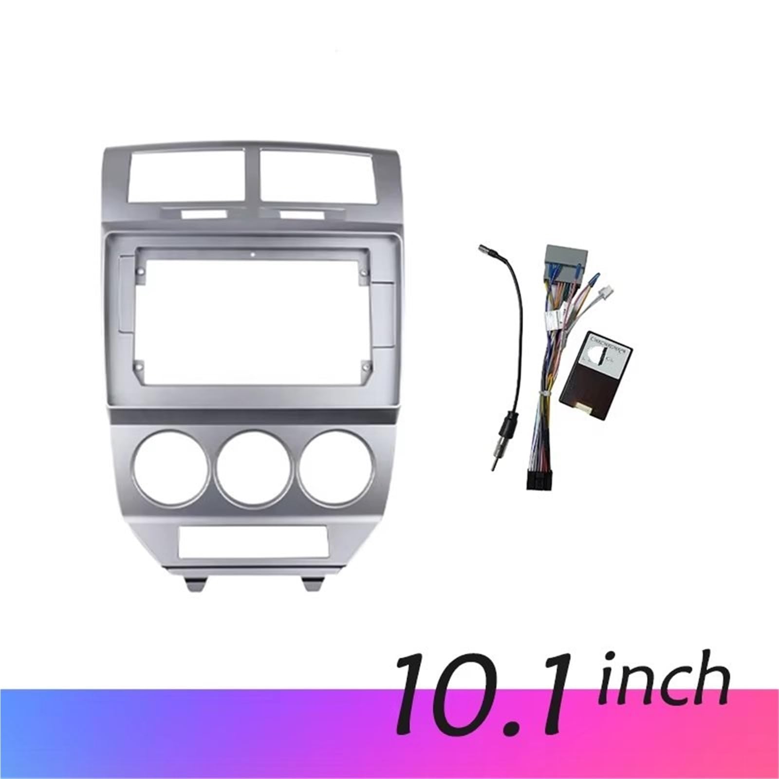Panel Embellecedor Radio Marco Radio para Dodge para Calibre 2007-2010 10.1 Pulgadas Reproductor Android Fascia Kit Marco Panel DVD ESTÉREO Marco Radio para Coche(Wire)