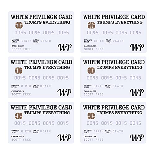 Uadme Tarjeta de regalo de PVC para hombre con texto en inglés 'Trumps Everything', color blanco, 6 unidades